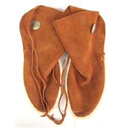 Hand Made Leather & Suede Moccasins size 8.5 D