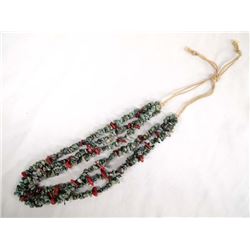 Vintage Navajo Natural Turquoise Coral Necklace