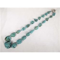 Large Chunky Turquoise Nugget Necklace