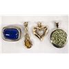 Image 1 : Collection of 4 Sterling Pendants, 2 are GP on Sterling