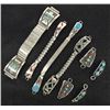 Image 1 : 6 Pr Zuni & Navajo Sterling Watch Band Tips