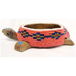 Hand Beaded Wood Turtle by Kathy Kills Thunder