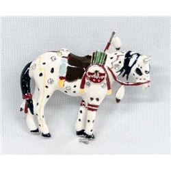 Topp Enamelware Rhinestone Appaloosa Pony Pin