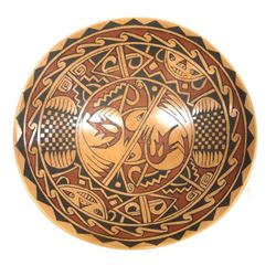 Mata Ortiz Geometric Polychrome Bowl by Gonzalez