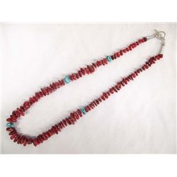 Coral and Turquoise Bead Necklace