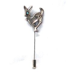 Navajo Sterling Silver Deer Pin