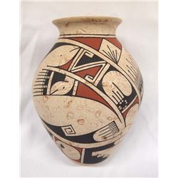 Mata Ortiz Polychrome Geometric Jar by Ana Villa