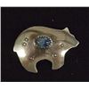 Image 1 : Navajo Sterling Lapis Bear Pin Pendant