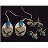 Image 2 : 6 Pr Navajo and Zuni Sterling Earrings, Multistone