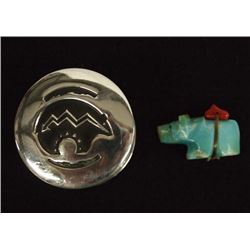 Navajo Polished Aluminum Bear Box & Fetish