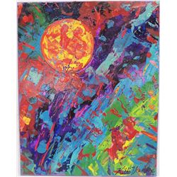 Original Acrylic Fractured Planet by Kills Thunder