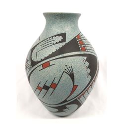 Mata Ortiz Polychrome Geometric Jar by Y. Pedregon