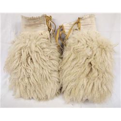Pr Native American Wooly  Dance Boot Covers