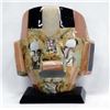 Image 1 : Mexican Onyx, Abolone & Agate Inlay Mask on Stand