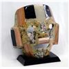 Image 2 : Mexican Onyx, Abolone & Agate Inlay Mask on Stand