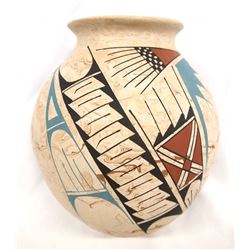 Mata Ortiz Polychrome Geometric Jar by Ana Villa