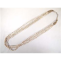 Navajo 4 Strand Puka Heishi Pink Shell Necklace