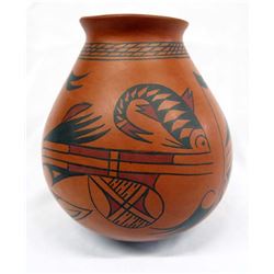 Mata Ortiz Polychrome Geometric Jar by T. Enriquez