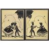 Image 1 : Pr 1920 Framed Silouette  Cloth Art Pictures