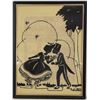 Image 3 : Pr 1920 Framed Silouette  Cloth Art Pictures