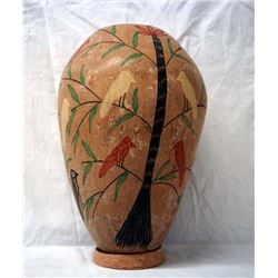 Mata Ortiz Polychrome Bird Jar by Crus Selia