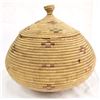 Image 1 : Vintage Eskimo Tri Colored Lidded Basket