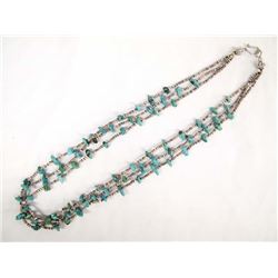 Navajo Turquoise Nugget and Heishi Necklace