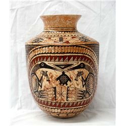 Mata Ortiz Eye Dazzler Bird & Turtle Jar by Ortiz