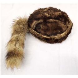 Genuine Mink Coon Skin Fur Hat