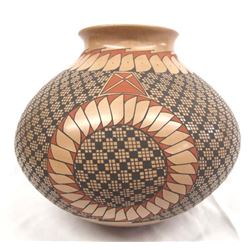 Mata Ortiz Eye Dazzler Sunflower Jar by K. Ortis