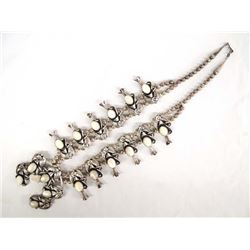 1950 Estate Navajo Silver Squash Blossom Necklace
