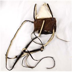 African Cowhide Covered Tobacco Pouch