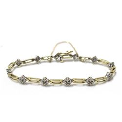 Estate 14K Gold Diamond Bracelet