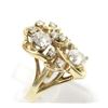 Image 2 : Estate 14K Gold and Diamond Ring, Size 5.75