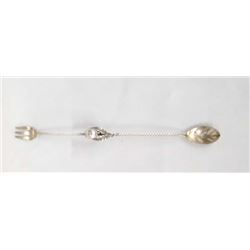 Vintage Sterling Silver Olive Spoon Pickle Fork