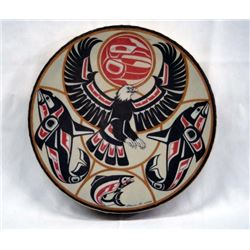 Northwest Coast Indian Drum by Clarence A. Wells