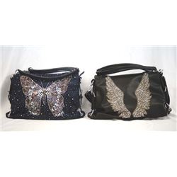 2 Rhinestone Detailed Purses