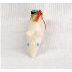 Navajo Pink Marble Bear Fetish by Davis