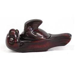 Northwest Coast Haida Carved Seal Spirit Box