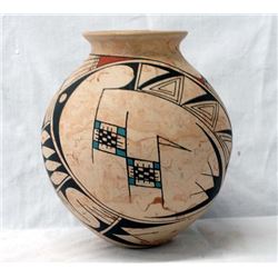 Mata Ortiz Polychrome Geometric Jar by Ana Villa