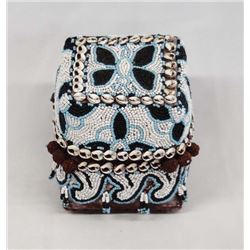 Northwest Coast Inuit Lidded Beaded Basket