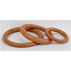 3 Clay Pottery Pot Ring Holders