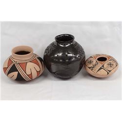 3 Mata Ortiz Pottery Bowls