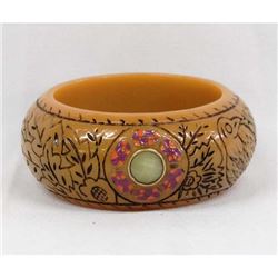 Lucky You Butterscotch Bakelite Bracelet