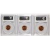 Image 2 : LOT OF ( 3 ) PCGS MS-66 RED LINCOLN CENTS, 1953-D, 1956 & 1957-D