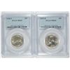 Image 1 : Lot of 2 Wash Quarters PCGS MS65 Better Dates 40s, 55d