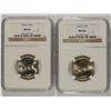 Image 1 : ( 2 ) 1946-S WASHINGTON QUARTERS, NGC MS-66