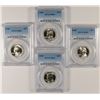 Image 1 : LOT OF ( 4 ) 1950 WASHINGTON QUARTERS, PCGS MS-65