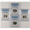 Image 1 : LOT OF ( 4 ) 1953 WASHINGTON QUARTERS, PCGS MS-65
