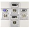 Image 2 : ( 4 ) 1954 WASHINGTON QUARTERS, PCGS MS-65